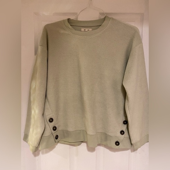 Madewell Resourced Brushed Side-Button Relaxed Sweatshirt - Picture 2 of 4
